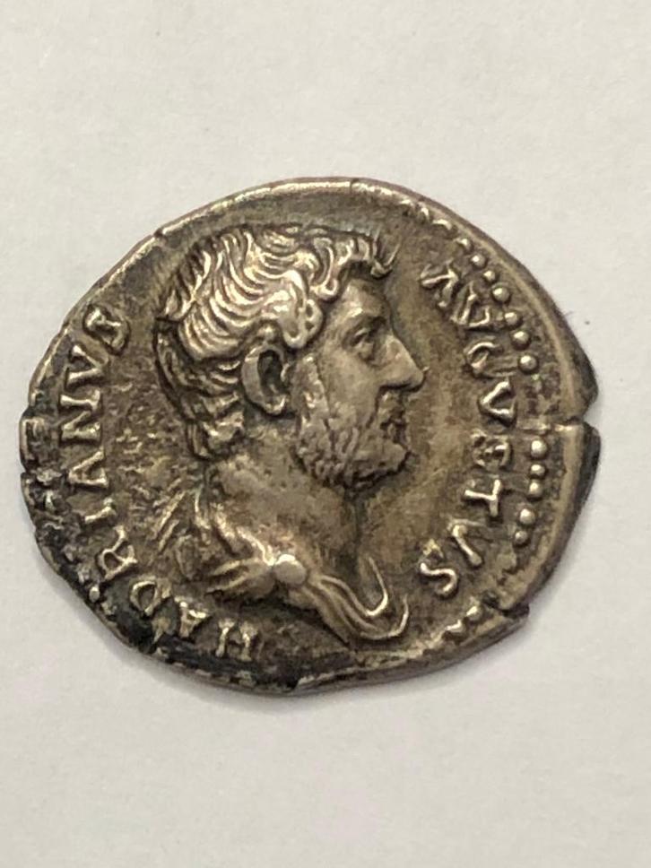 Munt zilver Romeinse Rijk denarius Hadrianus 117-138 mooi, Postzegels en Munten, Munten | Europa | Niet-Euromunten, Losse munt