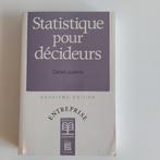 Statistique pour décideurs, Boeken, Studieboeken en Cursussen, Gelezen, Ophalen of Verzenden, Hoger Onderwijs