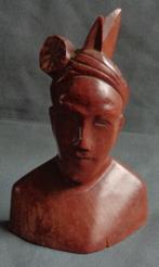 buste balinais en bois H13xL9xW4cm, statue de mariée pour ho, Envoi