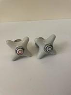 Keramische Kraanknoppen / Stergrepen - Warm & Koud., Enlèvement ou Envoi