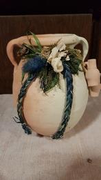 Mooi stenen terracotta bloempotje/kruikje, Tuin en Terras, Bloempotten, Rond, Nieuw, Binnen, Ophalen of Verzenden