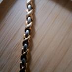 Bracelet torsadé 2 couleurs (argent et or) 20cm. Top qualité, Ophalen, Zo goed als nieuw, Goud, Goud