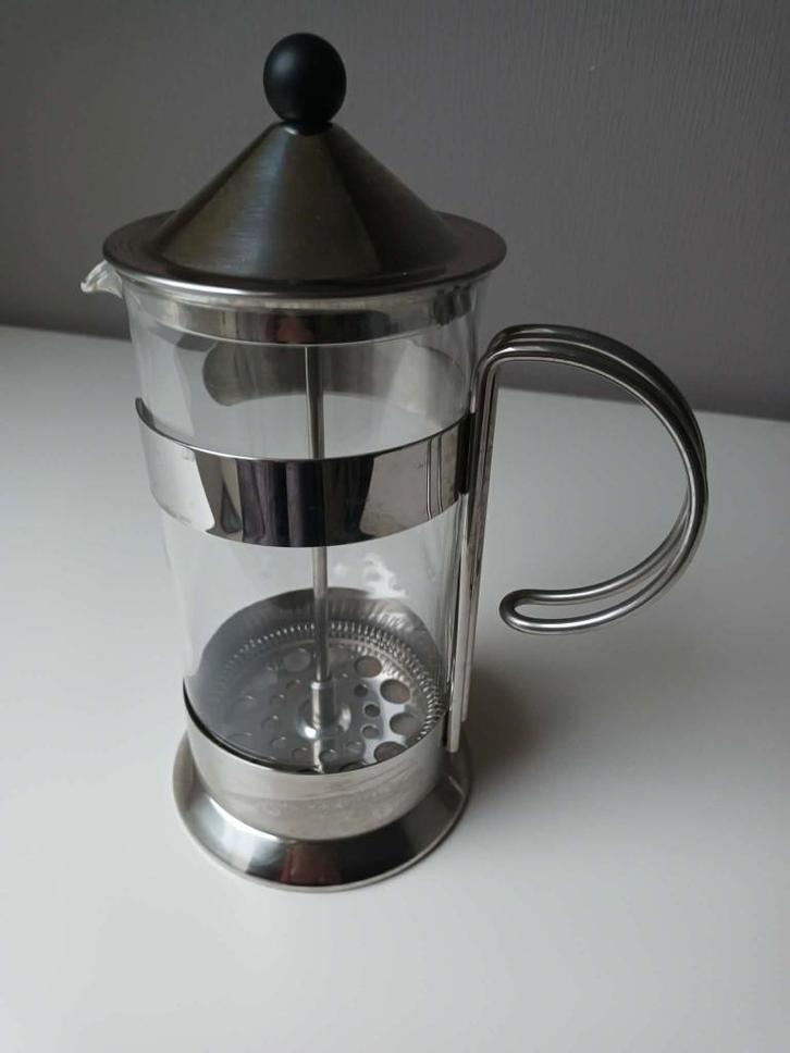 French press / cafetière – RVS & glas – Zo goed als nieuw, Electroménager, Cafetières, Comme neuf, Café moulu, Autres modèles