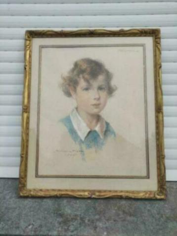 pastel portrait de michel signe marcel hess beschikbaar voor biedingen