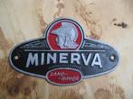 Minerva - Landrover  1953  copy grill embleem, Ophalen of Verzenden, Landmacht, Embleem of Badge
