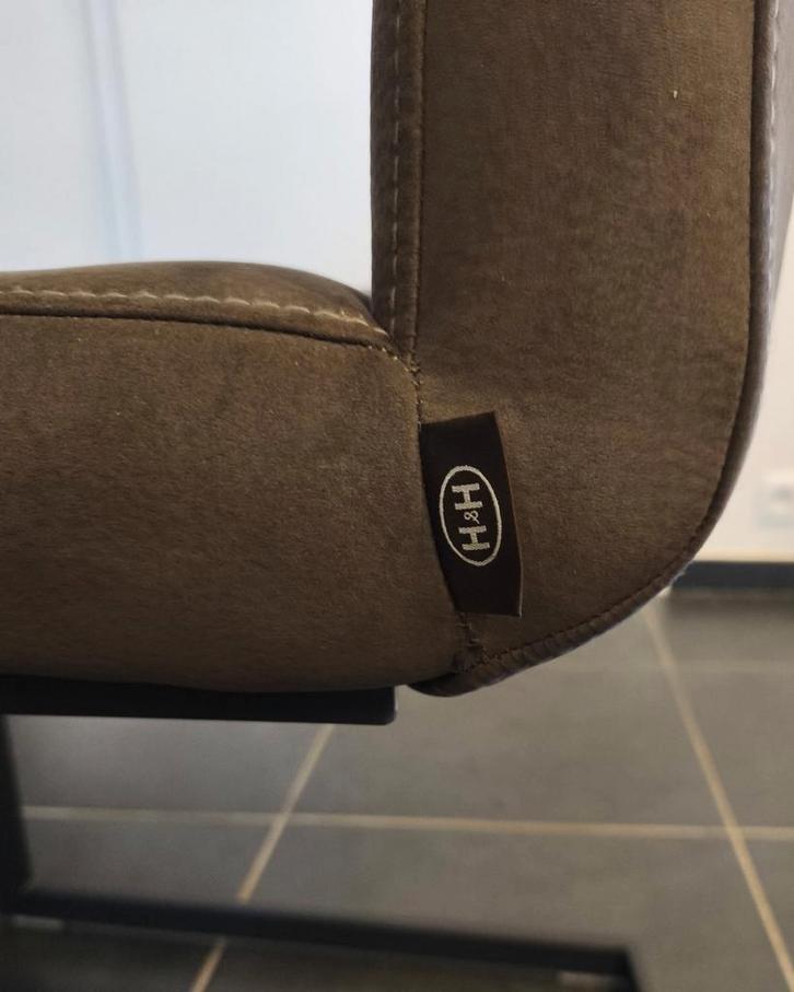 Chaise de table à manger h+h., Maison & Meubles, Chaises, Métal, Brun, Enlèvement