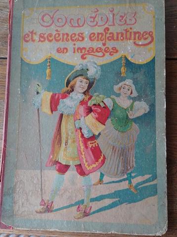 Groot formaat oud boek kinderverhalen , frans beschikbaar voor biedingen