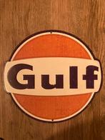 Metalen plaat Gulf, Verzamelen, Merken en Reclamevoorwerpen, Ophalen, Zo goed als nieuw, Reclamebord