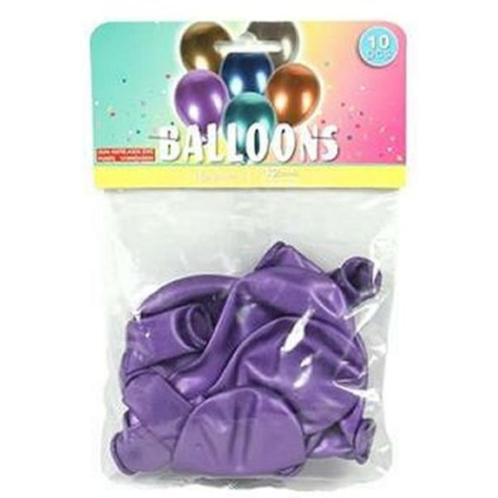 Ballonnen metallic diverse kleuren 30 cm 10 stuks, Hobby en Vrije tijd, Feestartikelen, Nieuw, Versiering, Ophalen of Verzenden