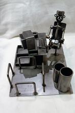 Hippe metalen bureau set uit Brazilië (22cm x 20cm), Ophalen of Verzenden, Zo goed als nieuw