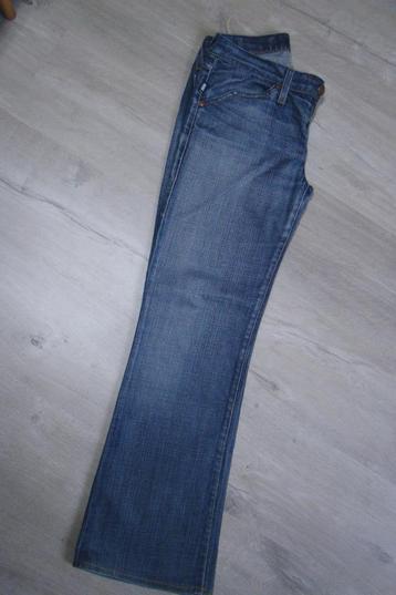 Rock & Republic lange broek blauw jeans dames m36 US 27 wijd