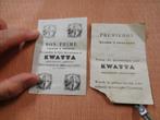 2 Kwatta-vouchers voor soldaten, Verzamelen, Gebruikt, Ophalen of Verzenden