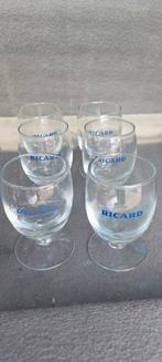 6 verres ricard écriture bleu, Enlèvement ou Envoi, Comme neuf