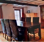 Stoelen van rotan en hout (6), Huis en Inrichting, Stoelen, Ophalen, Gebruikt, Bruin, Hout