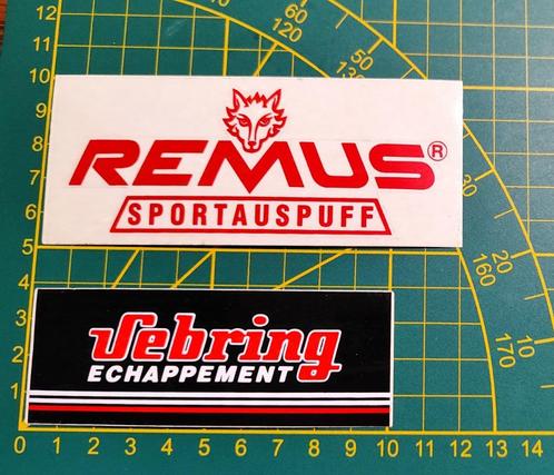 Lot 2x stickers tuning uitlaten Sebring - Remus, Verzamelen, Stickers, Ophalen of Verzenden