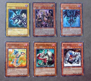 Set met 6 kaarten Yu-Gi-Oh! - 1. Auflage 1996 (2 uiterst zel beschikbaar voor biedingen