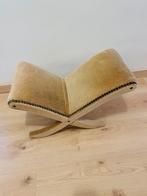 Voetenbankje met fluwelen stof, Huis en Inrichting, Ophalen of Verzenden, Gebruikt, Stof