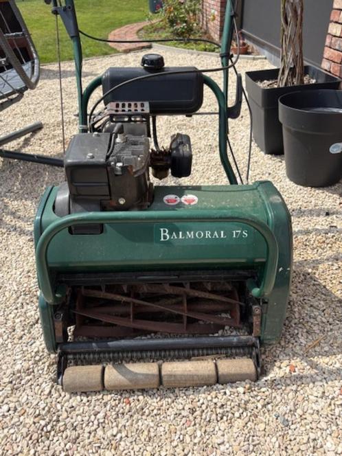 Grasmachine Atco Balmoral 17s, Tuin en Terras, Grasmaaiers, Gebruikt, Benzine-grasmaaier, 40 t/m 49 cm, Kooimesmaaier, Opvangbak