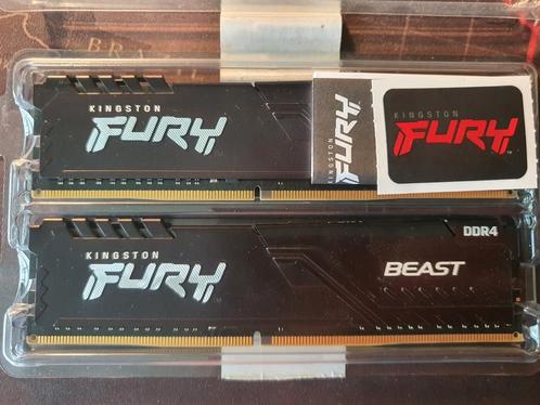 Kingston FURY Beast 32GB DDR4 3200MHz 2x16gb, Computers en Software, RAM geheugen, Zo goed als nieuw, Desktop, 32 GB, DDR4, Ophalen of Verzenden