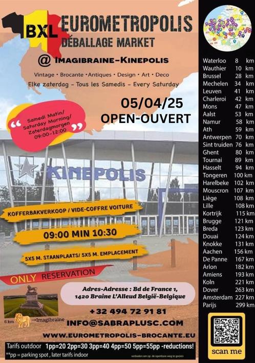 Eurometropolis Déballage Kinepolis ImagiBraine, Antiek en Kunst, Curiosa en Brocante, Ophalen