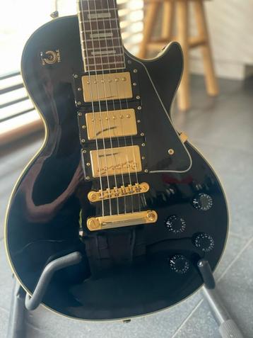Te koop: Epiphone Les Paul Custom Black Beauty 3PU Ebony, Musique & Instruments, Enlèvement, Comme neuf, Solid body, Epiphone