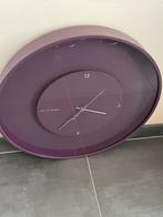 Salt & pepper wandklok paars groot, Huis en Inrichting, Ophalen, Gebruikt, Analoog, Wandklok
