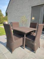 Tuinset met 4 stoelen winter en zomersterk, Ophalen, Gebruikt