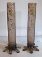 twee art nouveau verre japonais vazen Mellerio freres Legras, Antiek en Kunst, Verzenden