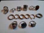 15 zilveren ringen, Bijoux, Sacs & Beauté, Piercings, Enlèvement ou Envoi, Argent