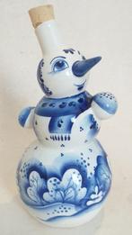 bonhomme de neige en porcelaine / bouteille de vodka - Gjel, Antiquités & Art, Enlèvement ou Envoi