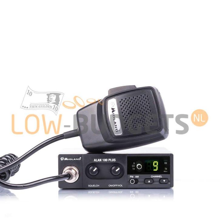 Midland Alan 100 Plus B CB Radio met AM/FM 4W, Auto diversen, Overige Auto diversen, Verzenden