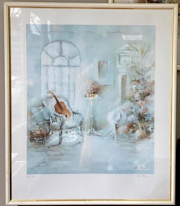 Aquarel in frame, Don Raymon, Antiek en Kunst, Kunst | Litho's en Zeefdrukken, Ophalen
