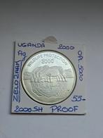 Uganda 2000 shilling 2000 AG PROOF ZEER SCHAARS OPL 5000 !!!, Postzegels en Munten, Munten | Afrika, Ophalen of Verzenden