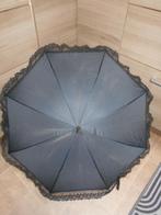 Prachtige zwarte parasol met kantboord, Handtassen en Accessoires, Paraplu's, Ophalen of Verzenden, Zo goed als nieuw, Zwart