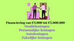 Financiering, Diensten en Vakmensen