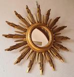Zonnespiegel, frame in hout, diameter 58 cm, Ophalen of Verzenden, Rond, 50 tot 100 cm, Minder dan 100 cm