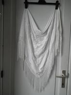 Grote witte sjaal (lengte 160 cm/ hoogte 80 cm), Sans marque, Zo goed als nieuw, Maat 46/48 (XL) of groter, Pashmina