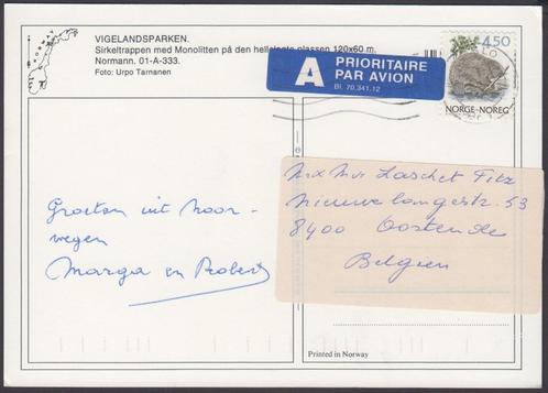 NORVÈGE - Carte postale - Nature + OSLO, Timbres & Monnaies, Timbres | Europe | Autre, Affranchi, Autres pays, Envoi