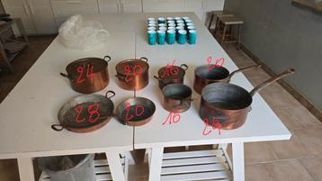 Exclusieve Falk Culinair koperen pannen - Set van 8 stuks beschikbaar voor biedingen