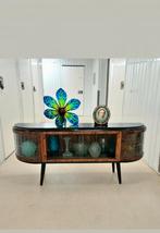 Vitrinekast retrostijl uit de jaren 50/60, Enlèvement, Utilisé, Verre