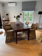Massief eiken eettafel - robuust, Huis en Inrichting, Ophalen, Koloniaals, Eikenhout, 200 cm of meer