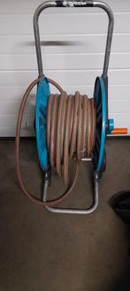 Gardena slangenwagen + tuinslang — nieuwstaat, Ophalen of Verzenden, Nieuw, Tuinslang