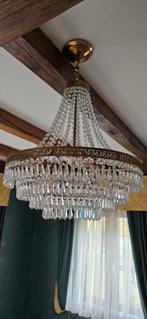 Kristallen plafondlamp, Huis en Inrichting, Lampen | Plafondlampen, Ophalen, Zo goed als nieuw