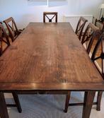 table à manger avec 6 chaises, Chêne, Rectangulaire, Rustiek, 50 à 100 cm