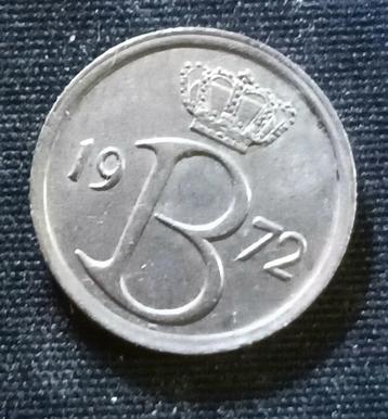 Misslag: 25 cent 1972 VL (1/8 medailleslag) - Boudewijn I beschikbaar voor biedingen