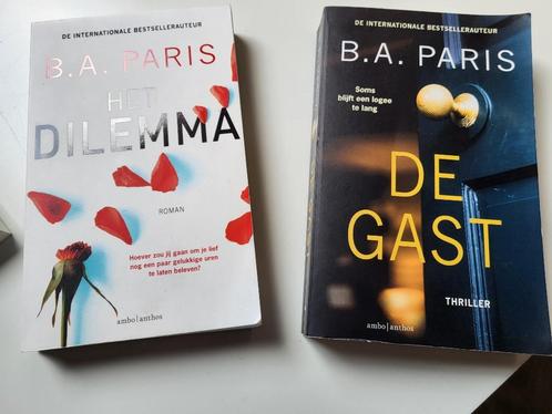 2 boeken B.A.Paris (Dilemma en De gast), Boeken, Romans, Gelezen, Ophalen of Verzenden