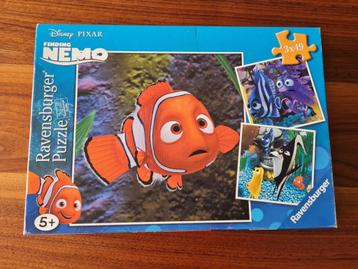 3 puzzels - Ravensburger - Finding Nemo - 49 stuks, Enlèvement ou Envoi