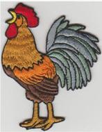 Kip stoffen opstrijk patch embleem, Verzenden, Nieuw