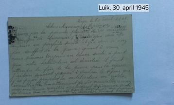 Briefkaart , oorlogsjaar 1945 beschikbaar voor biedingen