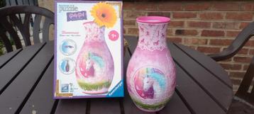 Puzzle 3D Ravensburger vase à fleurs Licorne + 9 ans